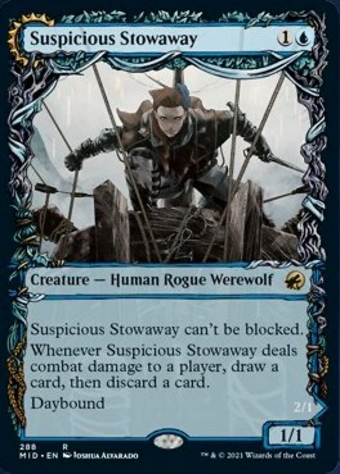 Suspicious Stowaway // Seafaring Werewolf (Showcase Equinox) [Innistrad: Midnight Hunt] | Yard's Games Ltd