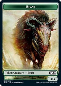 Beast // Construct Double-Sided Token [Core Set 2021 Tokens] | Yard's Games Ltd