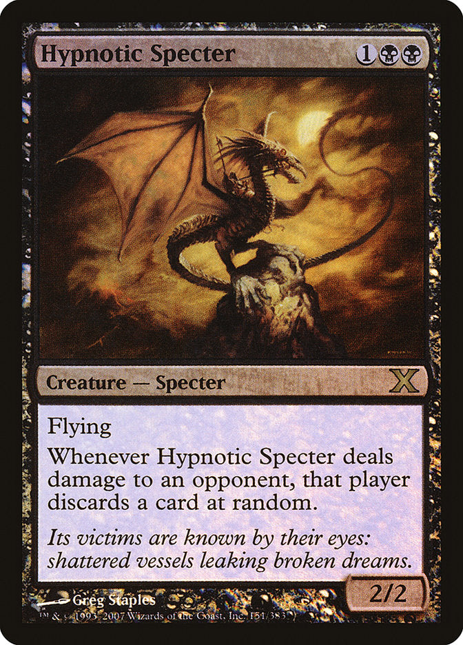Hypnotic Specter (Premium Foil) [Tenth Edition] | Yard's Games Ltd
