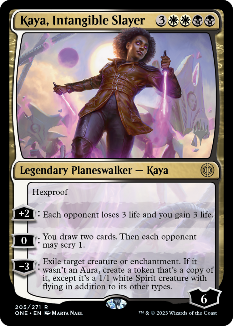 Kaya, Intangible Slayer (Promo Pack) [Phyrexia: All Will Be One Promos] | Yard's Games Ltd