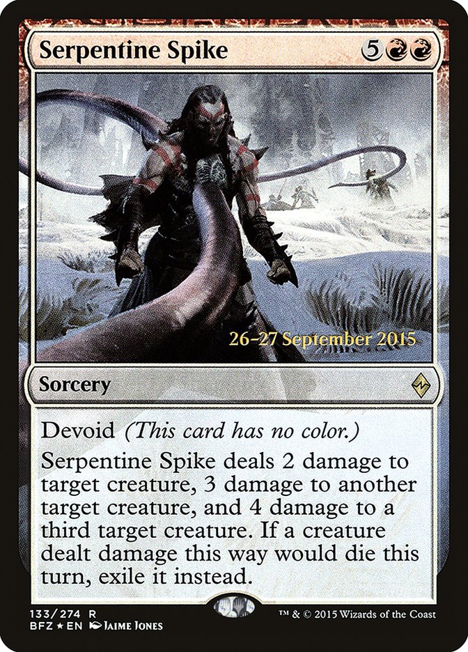 Serpentine Spike [Battle for Zendikar Prerelease Promos] | Yard's Games Ltd