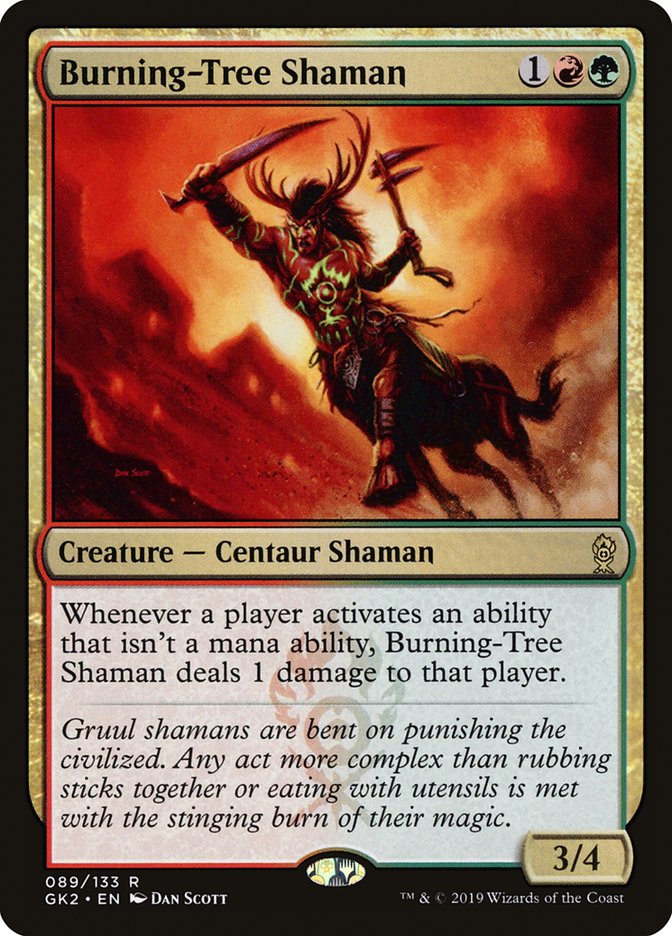 Burning-Tree Shaman [Ravnica Allegiance Guild Kit] | Yard's Games Ltd