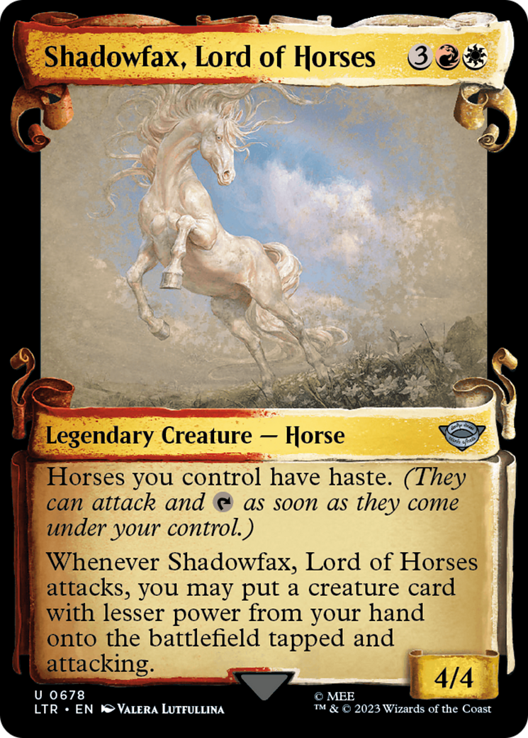 Shadowfax, Lord of Horses [The Lord of the Rings: Tales of Middle-Earth Showcase Scrolls] | Yard's Games Ltd