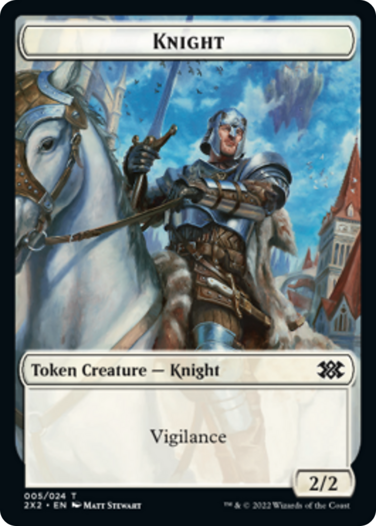 Egg // Knight Double-Sided Token [Double Masters 2022 Tokens] | Yard's Games Ltd