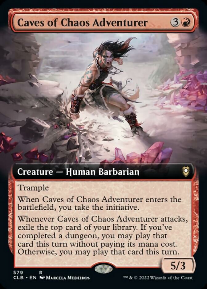 Caves of Chaos Adventurer (Extended Art) [Commander Legends: Battle for Baldur's Gate] | Yard's Games Ltd