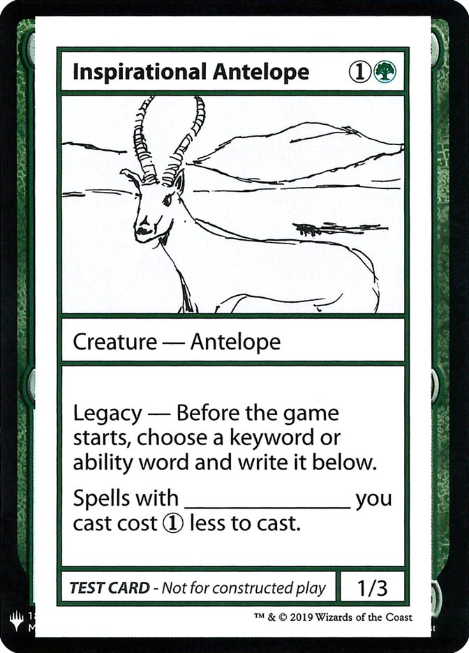 Inspirational Antelope [Mystery Booster Playtest Cards] | Yard's Games Ltd