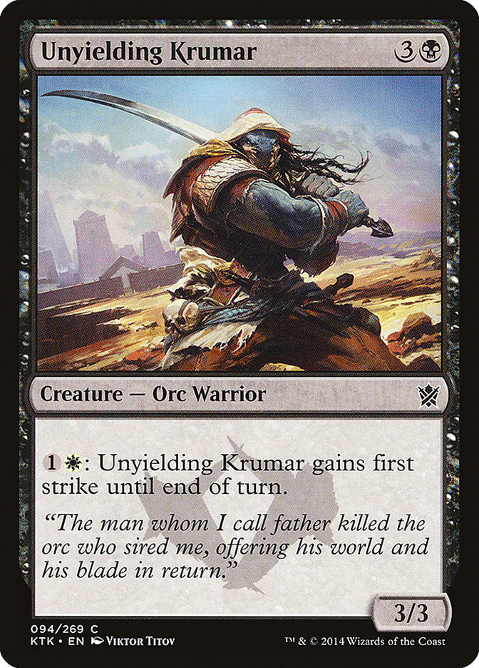 Unyielding Krumar [Khans of Tarkir] | Yard's Games Ltd