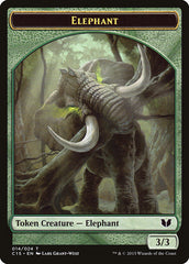 Zombie // Elephant Double-Sided Token [Commander 2015 Tokens] | Yard's Games Ltd