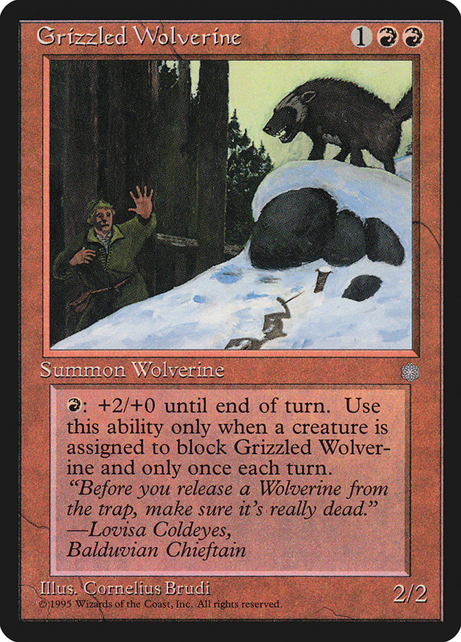 Grizzled Wolverine [Ice Age] | Yard's Games Ltd