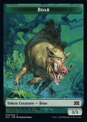 Boar // Soldier Double-Sided Token [Double Masters 2022 Tokens] | Yard's Games Ltd