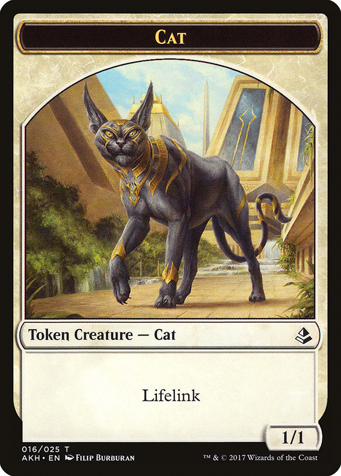 Proven Combatant // Cat Double-Sided Token [Hour of Devastation Tokens] | Yard's Games Ltd