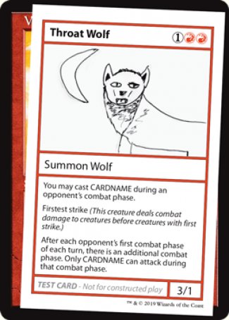 Throat Wolf (2021 Edition) [Mystery Booster Playtest Cards] | Yard's Games Ltd