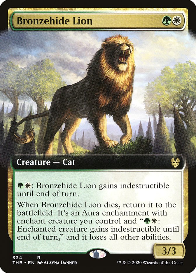 Bronzehide Lion (Extended Art) [Theros Beyond Death] | Yard's Games Ltd
