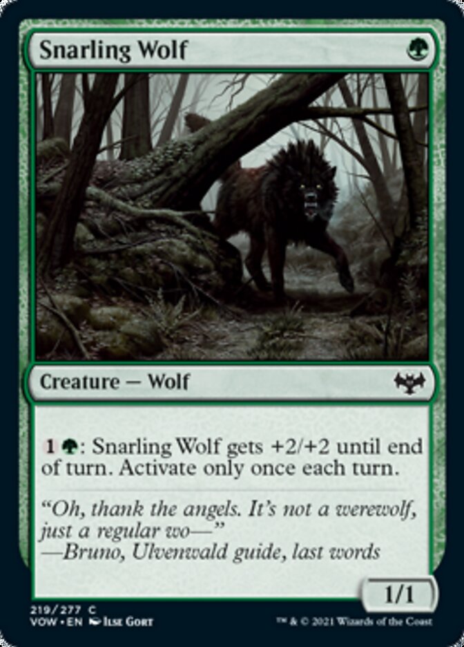 Snarling Wolf [Innistrad: Crimson Vow] | Yard's Games Ltd