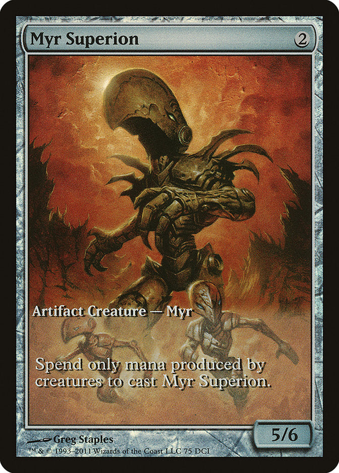 Myr Superion (Game Day) (Extended Art) [New Phyrexia Promos] | Yard's Games Ltd