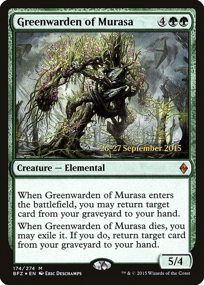 Greenwarden of Murasa [Battle for Zendikar Prerelease Promos] | Yard's Games Ltd