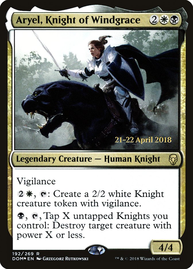 Aryel, Knight of Windgrace [Dominaria Prerelease Promos] | Yard's Games Ltd