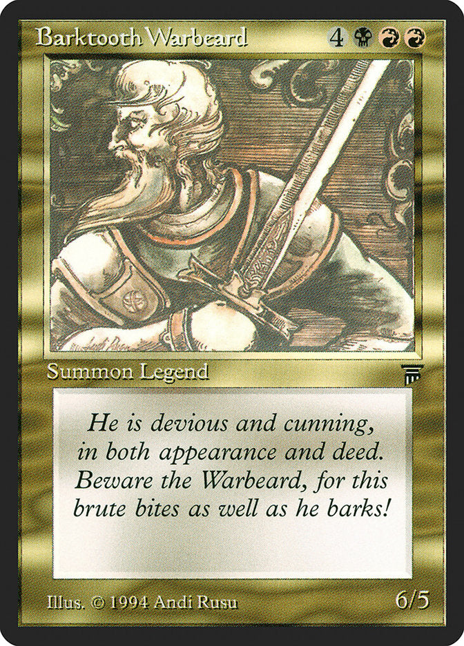Barktooth Warbeard [Legends] | Yard's Games Ltd