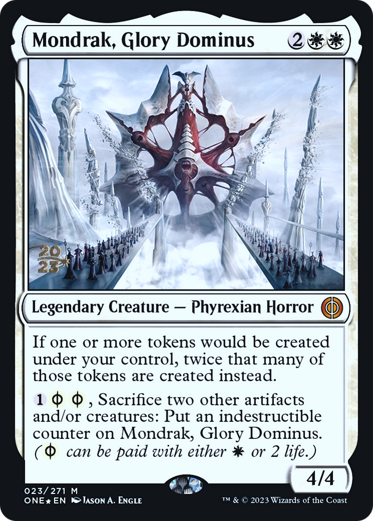 Mondrak, Glory Dominus [Phyrexia: All Will Be One Prerelease Promos] | Yard's Games Ltd