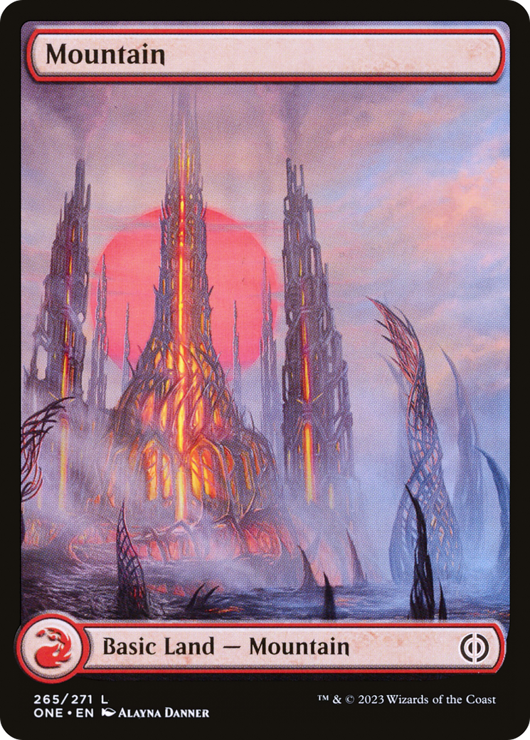 Mountain (265) (Full-Art) [Phyrexia: All Will Be One] | Yard's Games Ltd