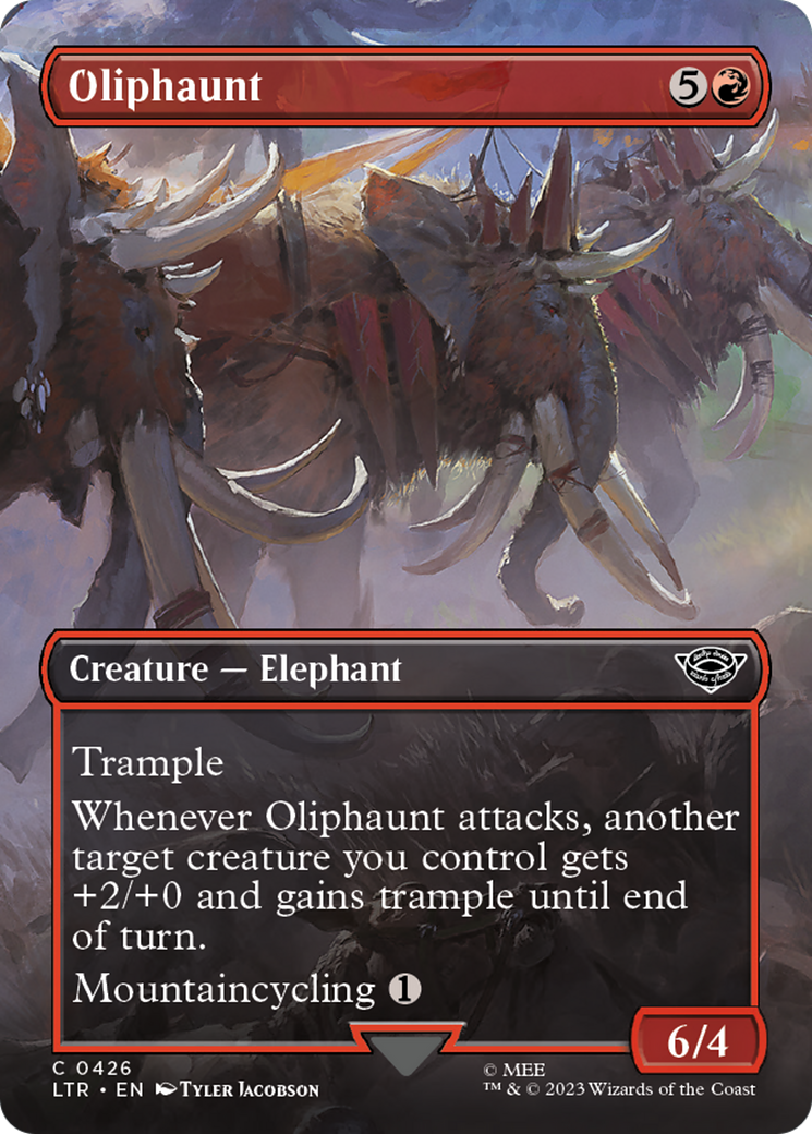 Oliphaunt (Borderless Alternate Art) [The Lord of the Rings: Tales of Middle-Earth] | Yard's Games Ltd