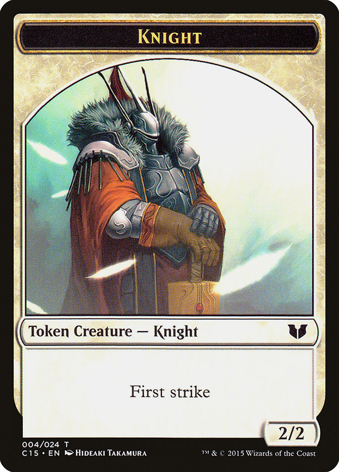 Knight (004) // Elemental Shaman Double-Sided Token [Commander 2015 Tokens] | Yard's Games Ltd