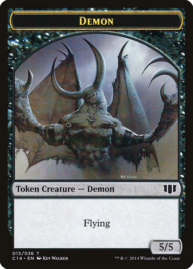 Demon (013/036) // Zombie (016/036) Double-Sided Token [Commander 2014 Tokens] | Yard's Games Ltd