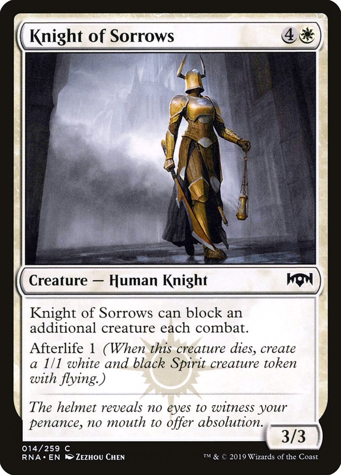 Knight of Sorrows [Ravnica Allegiance] | Yard's Games Ltd