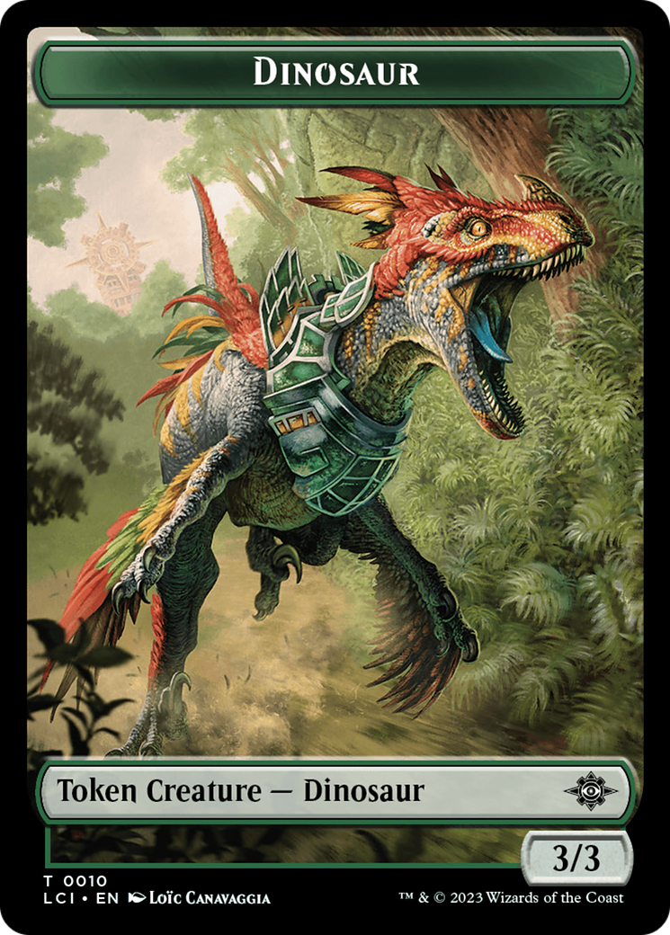 Gnome // Dinosaur (0010) Double-Sided Token [The Lost Caverns of Ixalan Tokens] | Yard's Games Ltd