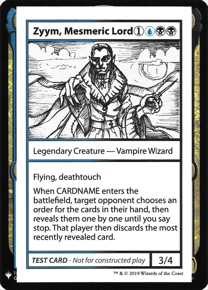 Zyym, Mesmeric Lord [Mystery Booster Playtest Cards] | Yard's Games Ltd