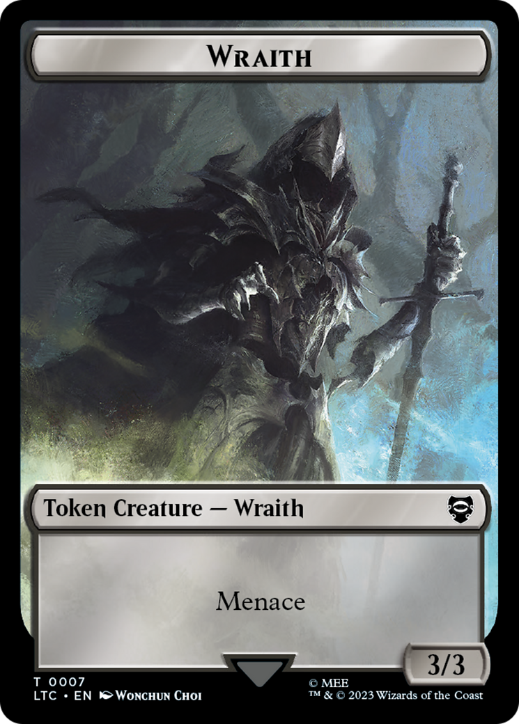 Goblin // Wraith Double-Sided Token [The Lord of the Rings: Tales of Middle-Earth Commander Tokens] | Yard's Games Ltd