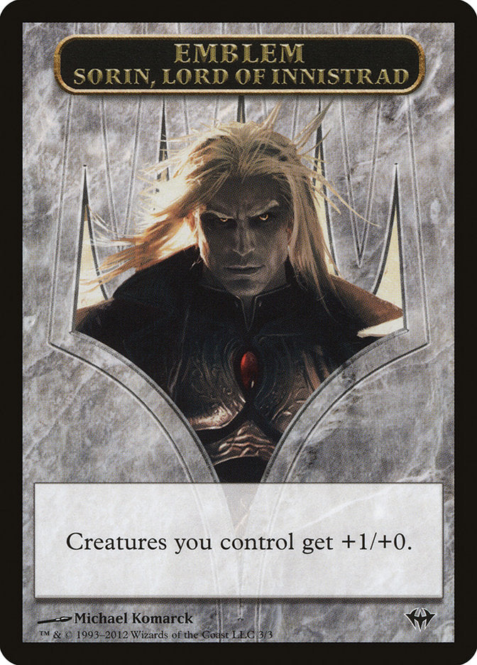Sorin, Lord of Innistrad Emblem [Dark Ascension Tokens] | Yard's Games Ltd