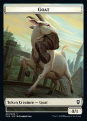 Treasure // Goat Double-Sided Token [Commander Legends: Battle for Baldur's Gate Tokens] | Yard's Games Ltd