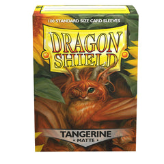 Dragon Shield: Standard 100ct Sleeves - Tangerine (Matte) | Yard's Games Ltd