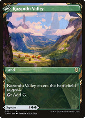 Kazandu Mammoth // Kazandu Valley (Showcase) [Zendikar Rising] | Yard's Games Ltd