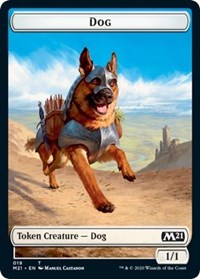 Dog // Saproling Double-Sided Token [Core Set 2021 Tokens] | Yard's Games Ltd