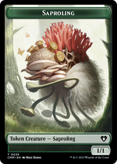 Saproling // Dragon (0021) Double-Sided Token [Commander Masters Tokens] | Yard's Games Ltd