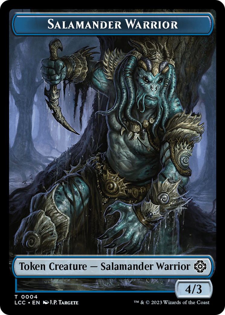 Salamander Warrior // Treasure Double-Sided Token [The Lost Caverns of Ixalan Commander Tokens] | Yard's Games Ltd