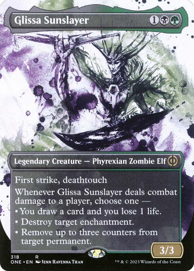 Glissa Sunslayer (Borderless Ichor) [Phyrexia: All Will Be One] | Yard's Games Ltd