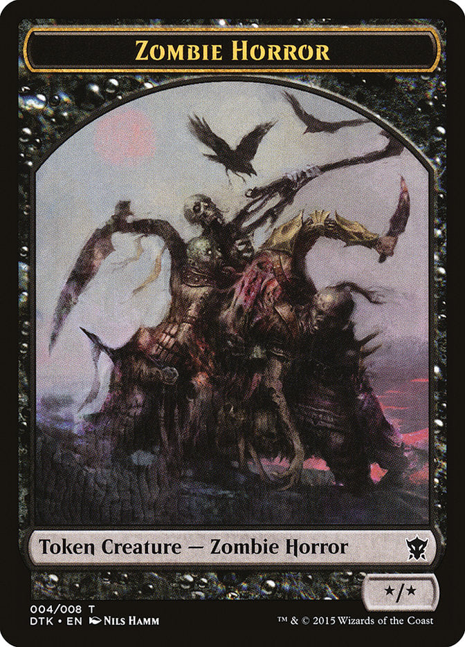 Zombie Horror Token [Dragons of Tarkir Tokens] | Yard's Games Ltd