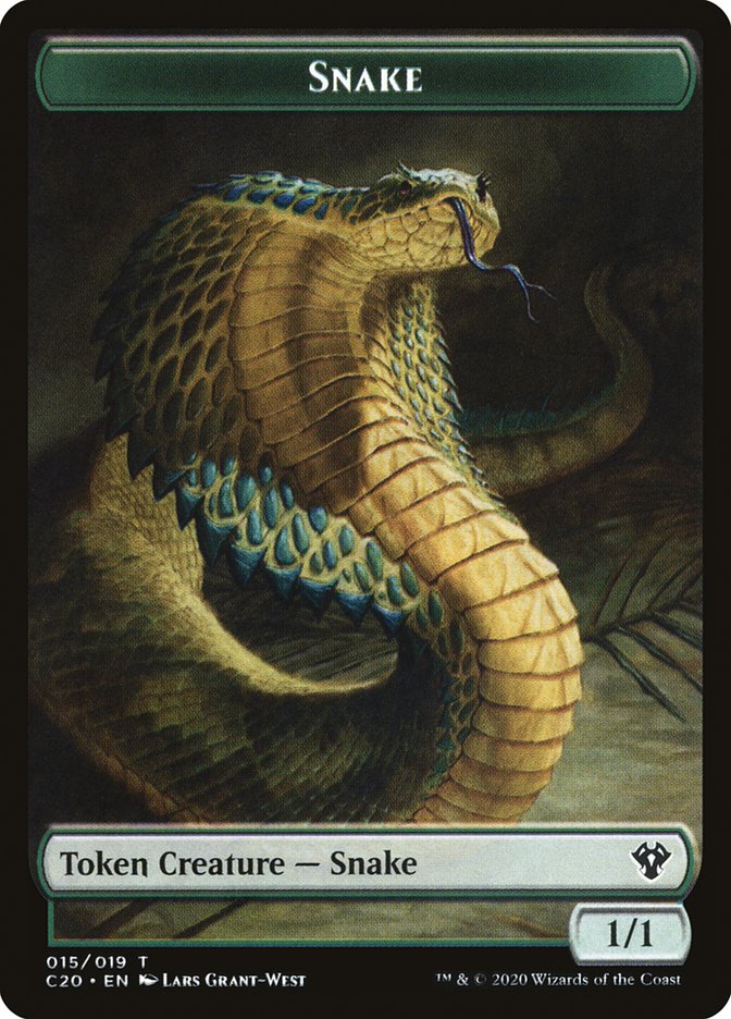 Beast (010) // Snake Double-Sided Token [Commander 2020 Tokens] | Yard's Games Ltd