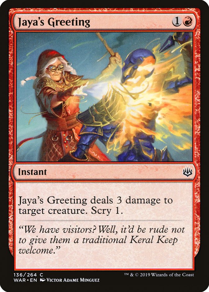 Jaya's Greeting [War of the Spark] | Yard's Games Ltd