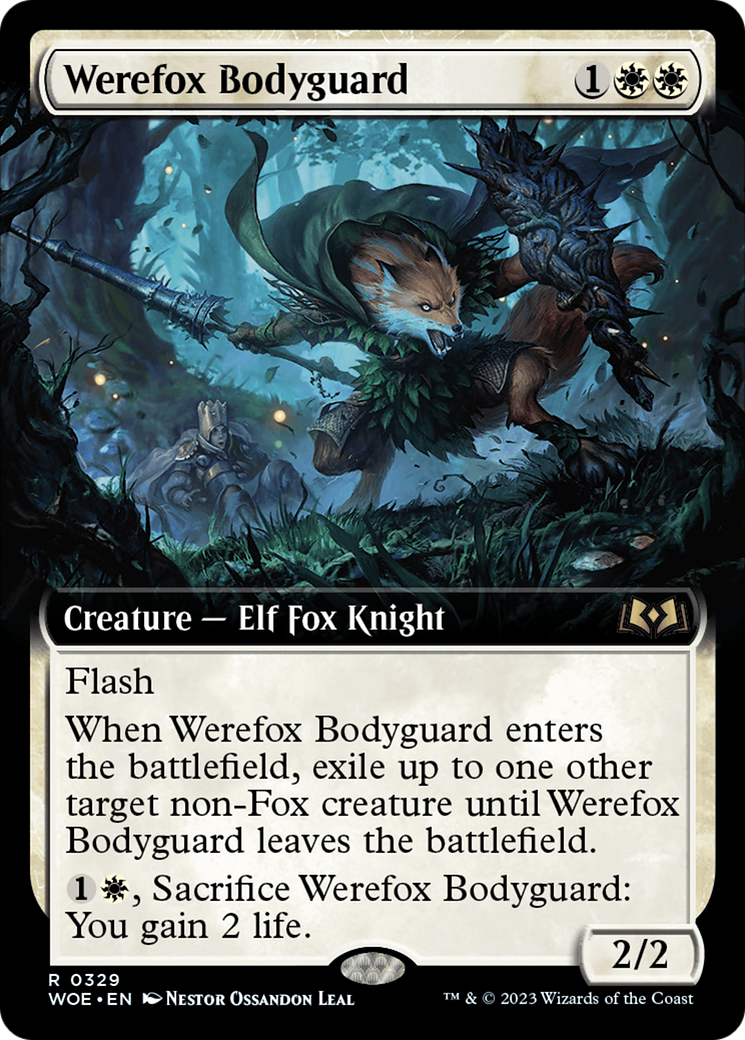 Werefox Bodyguard (Extended Art) [Wilds of Eldraine] | Yard's Games Ltd