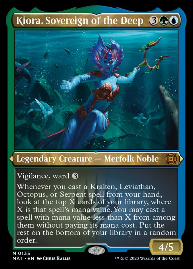 Kiora, Sovereign of the Deep (Foil Etched) [March of the Machine: The Aftermath] | Yard's Games Ltd