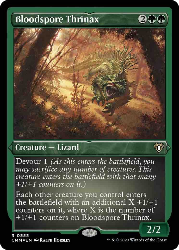 Bloodspore Thrinax (Foil Etched) [Commander Masters] | Yard's Games Ltd