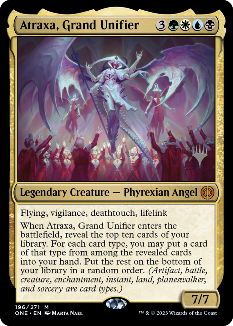 Atraxa, Grand Unifier (Promo Pack) [Phyrexia: All Will Be One Promos] | Yard's Games Ltd