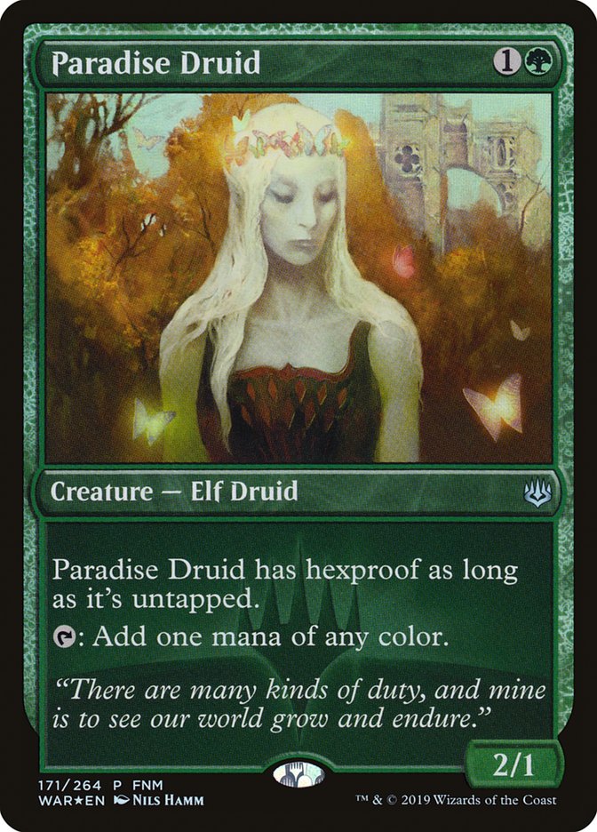 Paradise Druid (FNM) [War of the Spark Promos] | Yard's Games Ltd