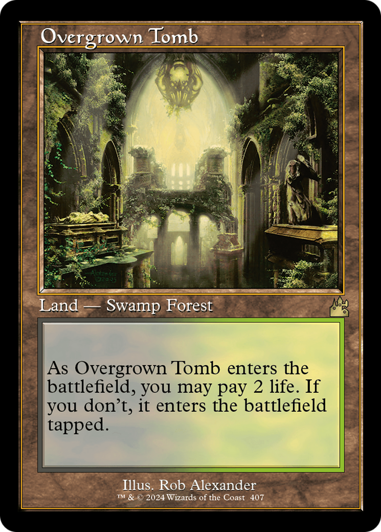 Overgrown Tomb (Retro) [Ravnica Remastered] | Yard's Games Ltd