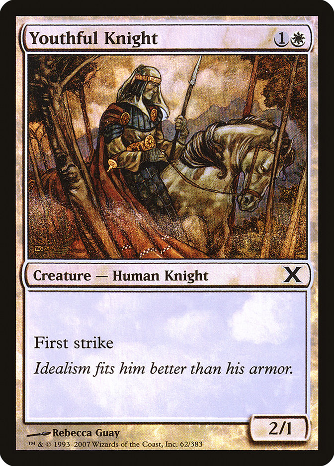Youthful Knight (Premium Foil) [Tenth Edition] | Yard's Games Ltd