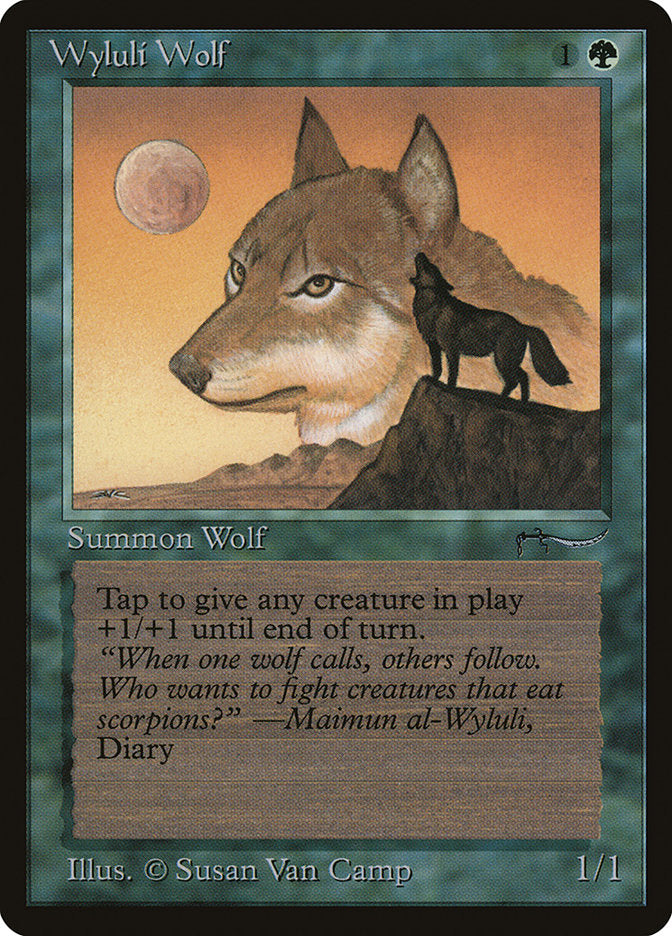 Wyluli Wolf (Dark Mana Cost) [Arabian Nights] | Yard's Games Ltd